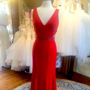Red Terani Couture Evening Dress